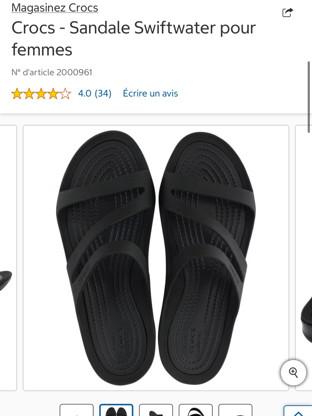 Crocs Men’s Swiftwater Slide Sandals - Black